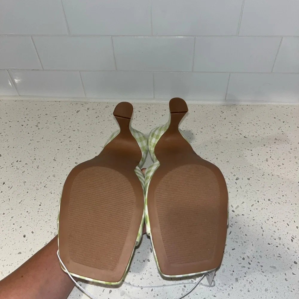 Torrid Green Gingham Mules - Picture 3 of 4